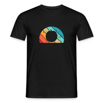 Apricot Fruit Lover Retro Veggie Diet Gift idea - Männer T-Shirt - Schwarz - Vorne - AI Model Male 178 light (178cm)