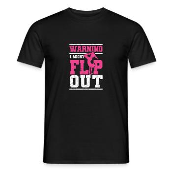 I could freak out Funny gymnast - Men's T-Shirt - black - Front - AI Model Male 178 light (178cm)