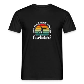 Pourquoi y aller quand vous achetez Cartwheel Tumbling gymnastique - T-shirt homme - noir - Devant - AI Model Male 178 light (178cm)