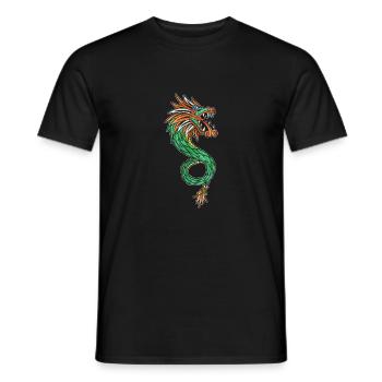 Quetzalcoatl Aztec Maya Serpent à plumes - T-shirt homme - noir - Devant - AI Model Male 178 light (178cm)