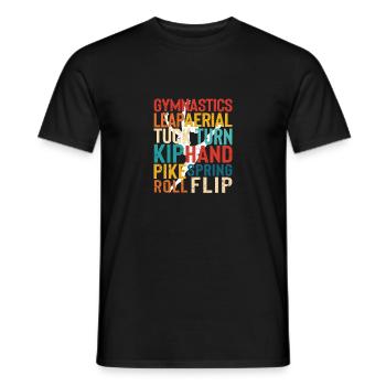 Équipe de gymnastique mignonne Gymnaste drôle - T-shirt homme - noir - Devant - AI Model Male 178 light (178cm)