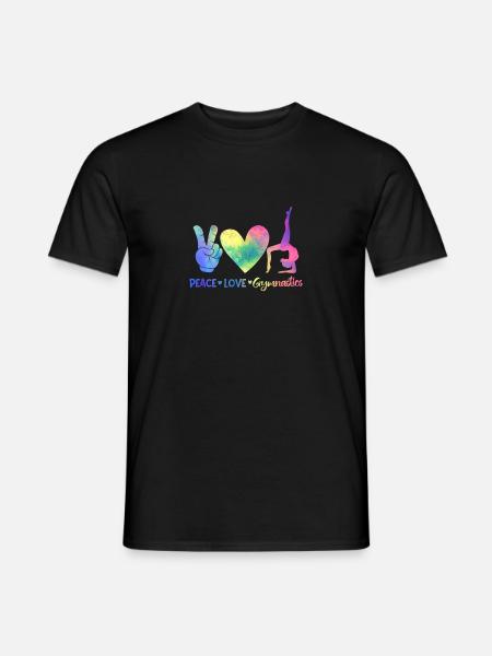 Lustige Rhythmische Sportgymnastik Frieden Liebe - Männer T-Shirt - Schwarz