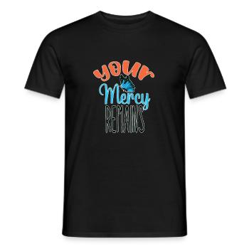 Retro Your Mercy Remains Boho Positive Religious C - Men's T-Shirt - black - Front - AI Model Male 178 light (178cm)
