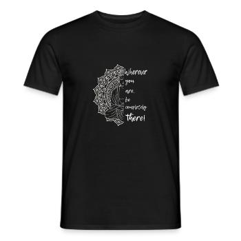 Mandala Yoga - Männer T-Shirt - Schwarz - Vorne - AI Model Male 178 light (178cm)
