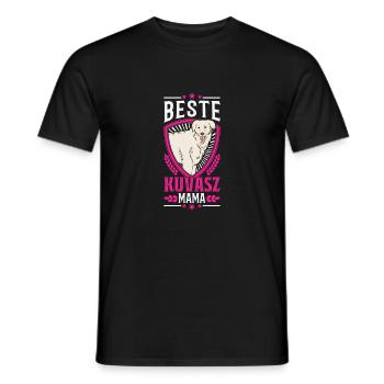 Beste Kuvasz Mama - Männer T-Shirt - Schwarz - Vorne - AI Model Male 178 light (178cm)
