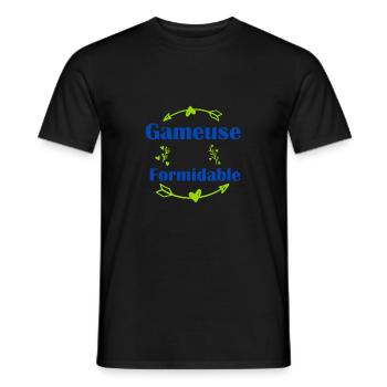 Cadeau femme Gameuse formidable - T-shirt homme - noir - Devant - AI Model Male 178 light (178cm)