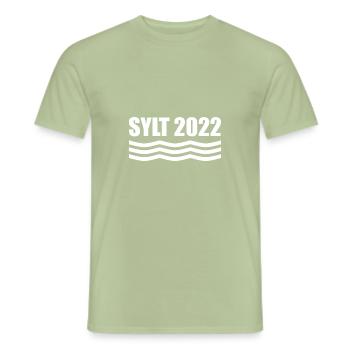 Sylt 2022 9 Euro Ticket - Männer T-Shirt - Sage - Vorne - AI Model Male 178 light (178cm)