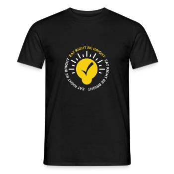 bien manger être brillant - T-shirt homme - noir - Devant - AI Model Male 178 light (178cm)