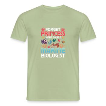 Forget Princess I Want To Be A Marine Biologist Sc - Männer T-Shirt - Sage - Vorne - AI Model Male 178 light (178cm)