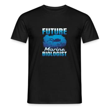 Le futur biologiste marin fait des vagues Scientifique - T-shirt homme - noir - Devant - AI Model Male 178 light (178cm)