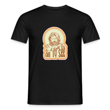Fun Be A Light For All To See Religious Christian - Men's T-Shirt - black - Front - AI Model Male 178 light (178cm)