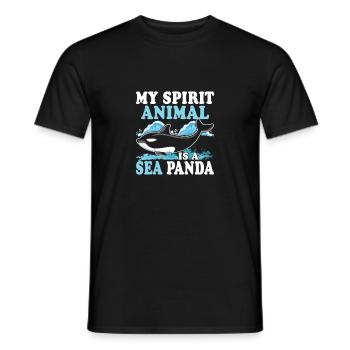 My Spirit Animal Is A Sea Panda Scientist Marine - Männer T-Shirt - Schwarz - Vorne - AI Model Male 178 light (178cm)