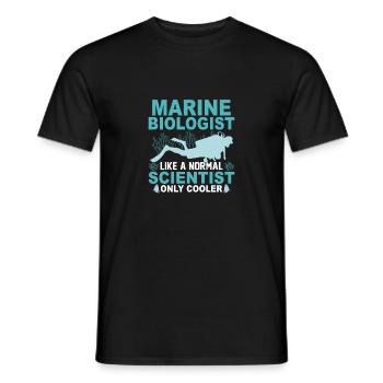 Biologiste marin comme un scientifique normal Ocean Stu - T-shirt homme - noir - Devant - AI Model Male 178 light (178cm)