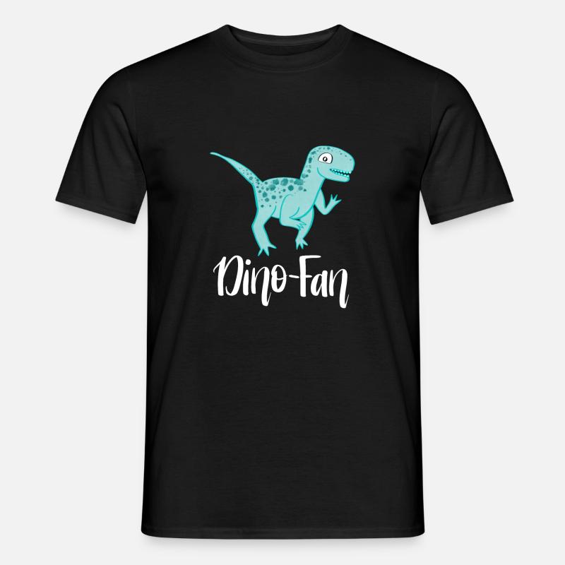 Dino Fan - Männer T-Shirt - Schwarz