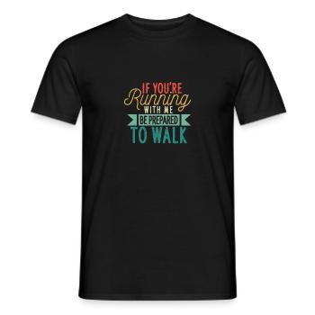 Fun jogging When you run with me - Men's T-Shirt - black - Front - AI Model Male 178 light (178cm)
