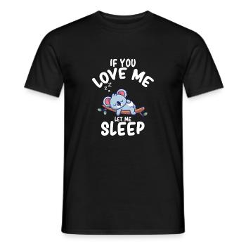 Cute Animal Idea Sleeping Koala - Männer T-Shirt - Schwarz - Vorne - AI Model Male 178 light (178cm)