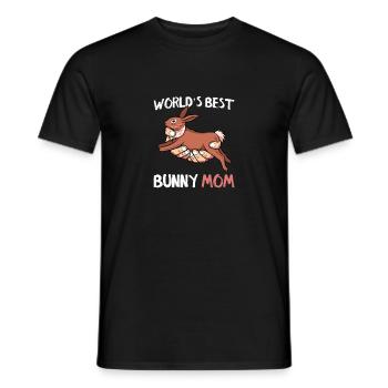 World´s Best Pet Mom Rabbit Love Easter Girls Love - Men's T-Shirt - black - Front - AI Model Male 178 light (178cm)