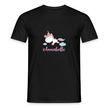 ANNABELLE Pink Unicorn Novelty - Men's T-Shirt - black - Front - AI Model Male 178 light (178cm)