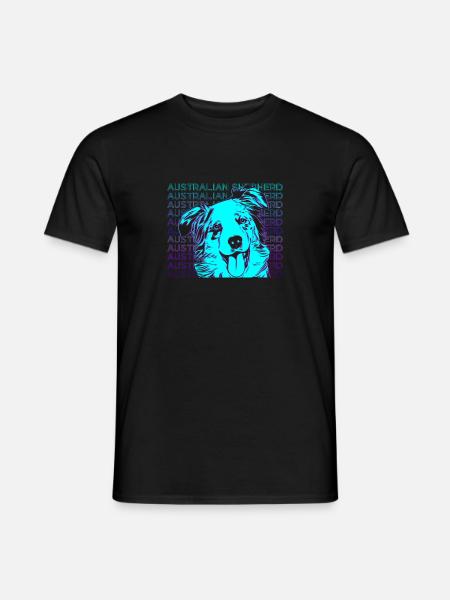 Australian Shepherd Retro Geschenk - Mænd T-shirt - sort