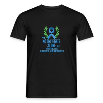 Prostate Cancer Awareness, Cancer Survivor - Men's T-Shirt - black - Front - AI Model Male 178 light (178cm)