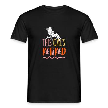 This Gals Retired Awesome Retirement T-Shirt - Men's T-Shirt - black - Front - AI Model Male 178 light (178cm)