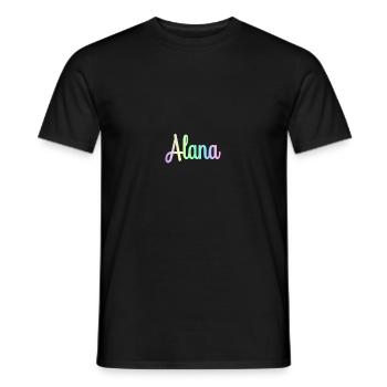 ALANA Rainbow Cursive minimaliste - T-shirt homme - noir - Devant - AI Model Male 178 light (178cm)