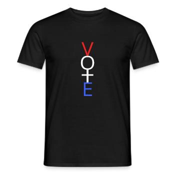 Feminist Vote USA Election Voting Women's Voter - Men's T-Shirt - black - Front - AI Model Male 178 light (178cm)