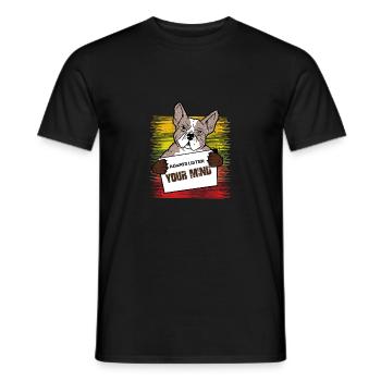 Hundeshirt tolles Design Hundeliebhaber - Männer T-Shirt - Schwarz - Vorne - AI Model Male 178 light (178cm)