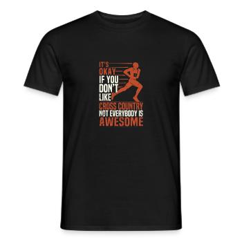 C’est amusant de courir C’est bien si vous faites du cross-country - T-shirt homme - noir - Devant - AI Model Male 178 light (178cm)