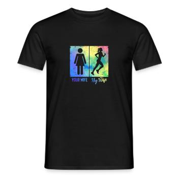 Amateurs de course à pied amusants Amateurs de jogging Coureurs - T-shirt homme - noir - Devant - AI Model Male 178 light (178cm)