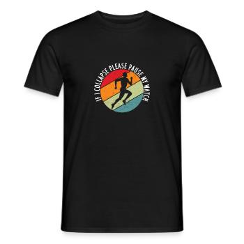 Si je tombe en panne, s’il vous plaît gardez mon - T-shirt homme - noir - Devant - AI Model Male 178 light (178cm)
