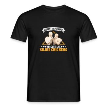 Silk Chicken Cadeau Silkie Chicken Silkie Chicken - T-shirt homme - noir - Devant - AI Model Male 178 light (178cm)