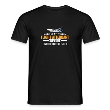 Le plus grand agent de bord de tous les temps Flugbegleiterin - T-shirt homme - noir - Devant - AI Model Male 178 light (178cm)