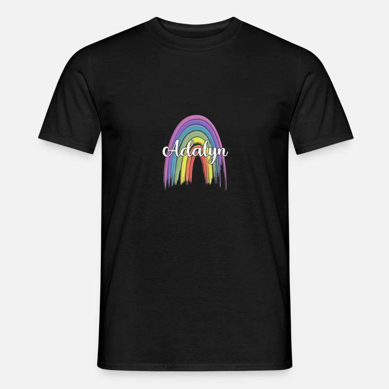 AALIYAH Rainbow Cursive - Männer T-Shirt - Schwarz
