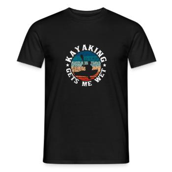 Lustiges Kajak Wildwasser See Kajakfahrer Kajak - Männer T-Shirt - Schwarz - Vorne - AI Model Male 178 light (178cm)