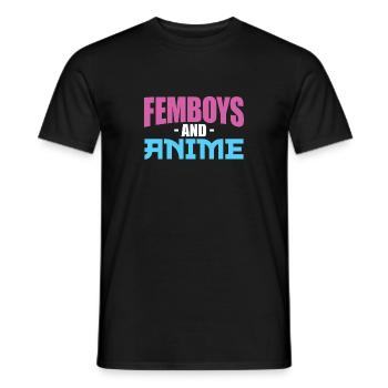 Funny Femboy Gift - Men's T-Shirt - black - Front - AI Model Male 178 light (178cm)