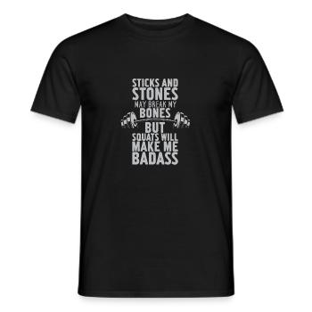 Badass - Männer T-Shirt - Schwarz - Vorne - AI Model Male 178 light (178cm)
