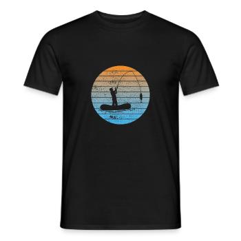 Fishing Fishing Fishing Hooks Angler - Men's T-Shirt - black - Front - AI Model Male 178 light (178cm)