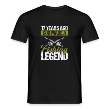 17 Year Old Fishing Legend Rod 17 Fisherman - Men's T-Shirt - black - Front - AI Model Male 178 light (178cm)