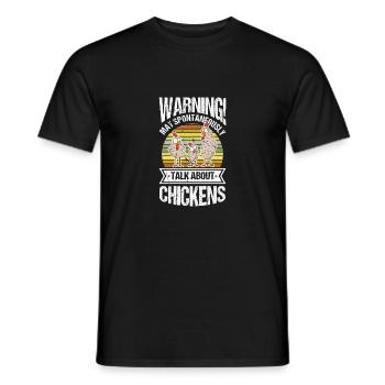 Chicken Farmer Chicken - Men's T-Shirt - black - Front - AI Model Male 178 light (178cm)