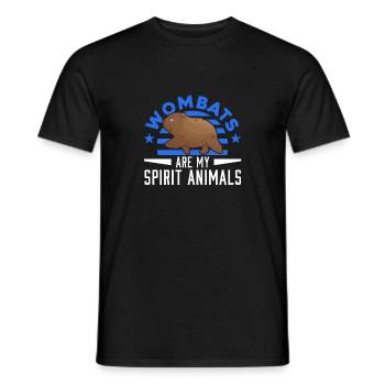 Les wombats sont mes animaux spirituels - T-shirt homme - noir - Devant - AI Model Male 178 light (178cm)
