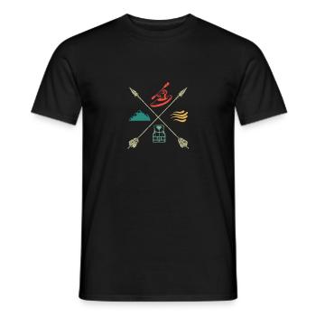 Fun Kayak de mer Canoë Paddle Kayak Extérieur - T-shirt homme - noir - Devant - AI Model Male 178 light (178cm)