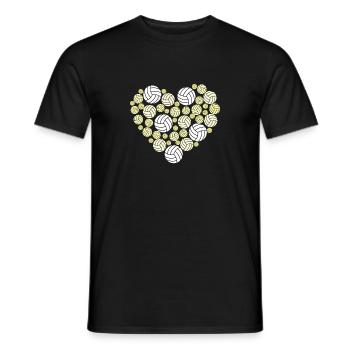 Volleyball Player Team Heart - Männer T-Shirt - Schwarz - Vorne - AI Model Male 178 light (178cm)
