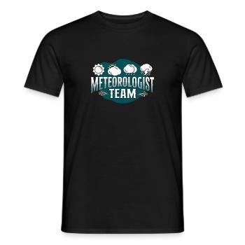Météorologue Prévisions météorologiques - T-shirt homme - noir - Devant - AI Model Male 178 light (178cm)