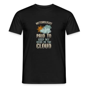 Météorologue Prévisions météorologiques - T-shirt homme - noir - Devant - AI Model Male 178 light (178cm)