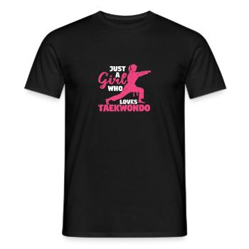 Juste une fille qui aime le taekwondo drôle d’arts martiaux - T-shirt homme - noir - Devant - AI Model Male 178 light (178cm)