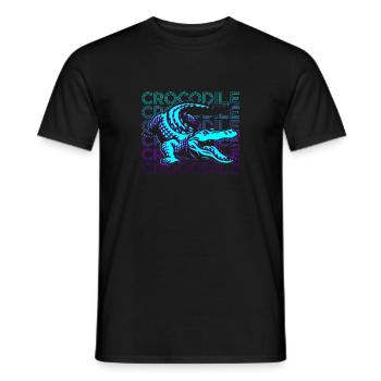 Crocodile Alligator Crocodile Retro Gift - Men's T-Shirt - black - Front - AI Model Male 178 light (178cm)