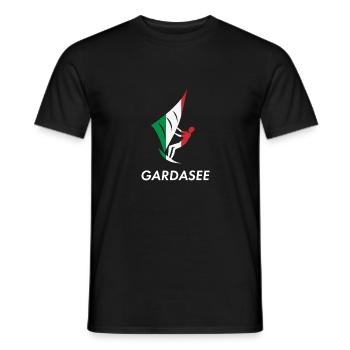 Gardasee Italien Urlaub Design für Windsurfer - Männer T-Shirt - Schwarz - Vorne - AI Model Male 178 light (178cm)