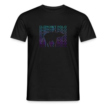 Elefantenpolo Retro Geschenk - Männer T-Shirt - Schwarz - Vorne - AI Model Male 178 light (178cm)