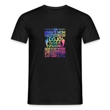 Je suis une mère karaté japonaise mère combat - T-shirt homme - noir - Devant - AI Model Male 178 light (178cm)